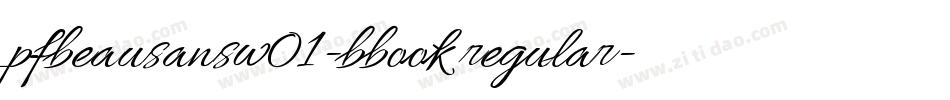 pfbeausansw01-bbook regular字体转换